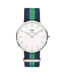 Daniel Wellington Uhr Classic Collection Warwick marine / grün / silber