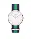 Daniel Wellington Uhr Classic Collection Warwick marine / grün / silber