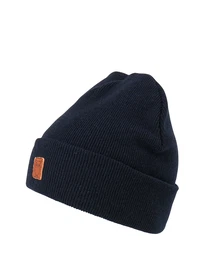 KnowledgeCotton Apparel Beanie dunkelblau / rostbraun