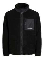 JACK & JONES Jacke 'JORVesterbro' Schwarz/Lila/Schwarz/Lila/Schwarz/Lila