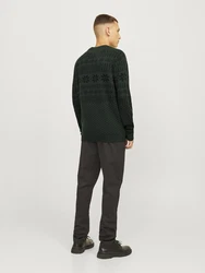 JACK & JONES Pullover JJXmas Gabriel tanne/schwarz