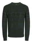 JACK & JONES Pullover JJXmas Gabriel tanne/schwarz