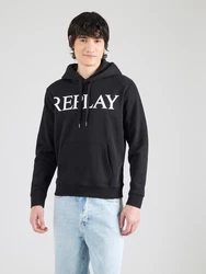 REPLAY Sweatshirt schwarz/offwhite