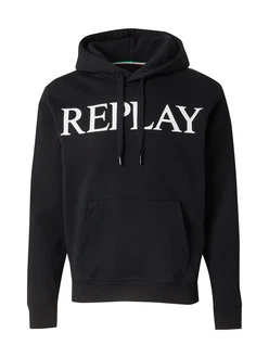 REPLAY Sweatshirt schwarz/offwhite