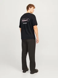 JACK & JONES T-Shirt 'JJEBradley' flieder/schwarz/weiß