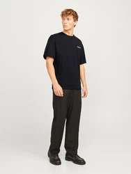 JACK & JONES T-Shirt 'JJEBradley' flieder/schwarz/weiß