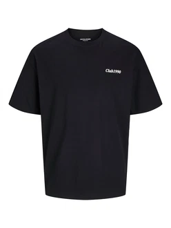 JACK & JONES T-Shirt 'JJEBradley' flieder/schwarz/weiß