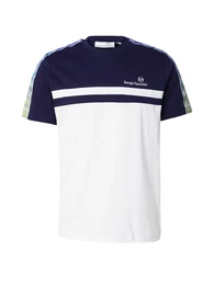T-Shirt 'GRADIENTE' navy / hellblau / wei