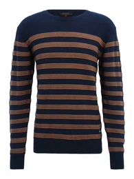 Pullover 'Pancake' navy / sepia