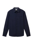 TOM TAILOR Langarmhemd STRUCTURED TWILL marine