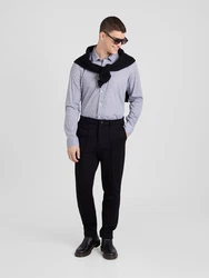 Garcia Hemd Langarm blau/weiß