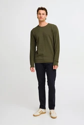 Blend Strickpullover BHREDHILL CREW NECK KNIT oliv