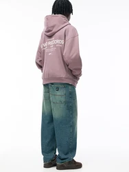 Pull&Bear Sweatshirt violettblau/offwhite