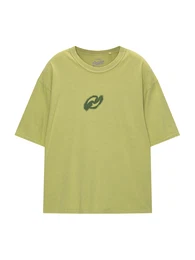 T-Shirt grau / limette