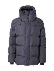 Superdry Steppjacke Hooded 5 Baffle Sports Puffer dunkelgrau/schwarz