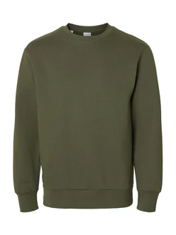 SELECTED HOMME Sweatshirt 'SLHDAN' oliv SELECTED HOMME Sweatshirt 'SLHDAN' oliv