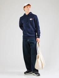 Tommy Jeans Sweatshirt 'ESSENTIAL' marineblau/hellrot/weiß