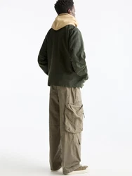 Pull&Bear Jacke khaki/schwarz