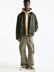 Pull&Bear Jacke khaki/schwarz