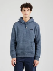 Superdry Sweatshirt Essential Logo Hoodie blaumeliert/schwarz