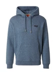 Superdry Sweatshirt Essential Logo Hoodie blaumeliert/schwarz