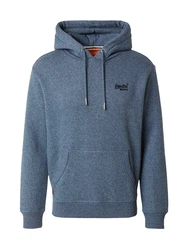 Superdry Sweatshirt Essential Logo Hoodie blaumeliert/schwarz
