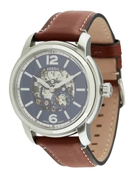 Uhr 'Heritage' taubenblau / braun / silber