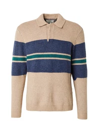 Pullover marine / hellbraun / grn