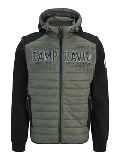 CAMP DAVID Übergangsjacke khaki/schwarz/weiß CAMP DAVID Übergangsjacke khaki/schwarz/weiß