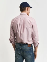 GANT Hemd Reg Oxford Stripe Shirt hellblau/pastellrot/offwhite