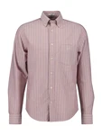 GANT Hemd Reg Oxford Stripe Shirt hellblau/pastellrot/offwhite