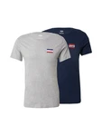 LEVI'S T-Shirt '2 Pack Crewneck Graphic' navy/graumeliert/rot/wei