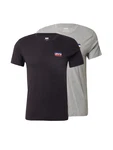 LEVI'S T-Shirt '2 Pack Crewneck Graphic' graumeliert / schwarz