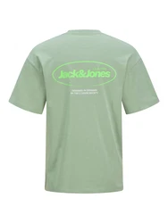 JACK & JONES T-Shirt 'JJEBradley' limette/pastellgrün/weiß