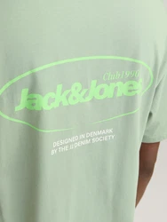 JACK & JONES T-Shirt 'JJEBradley' limette/pastellgrün/weiß