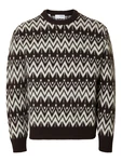 SELECTED HOMME Pullover SLHPine schoko/wei