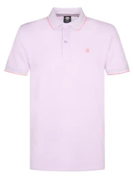 Poloshirt 'Wave' pflaume / koralle / wei
