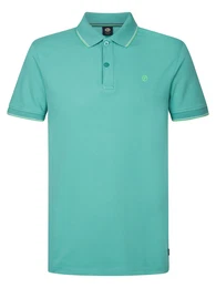 Poloshirt 'Wave' trkis / hellgrn / wei