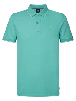 Petrol Industries Poloshirt 'Wave' türkis/hellgrün/weiß