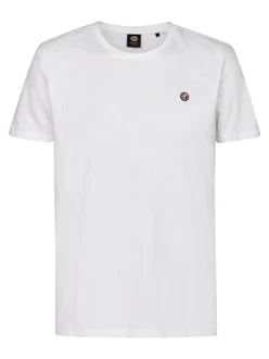 Petrol Industries Rundhalsshirt mit Logo marineblau/blutrot/weiß