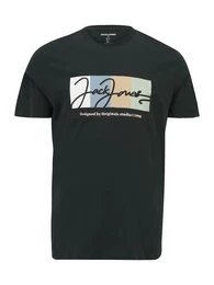Plus T-Shirt 'JORPORTLAND' saphir / tanne / schwarz / offwhite