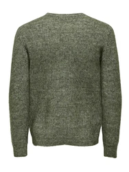 Only & Sons Pullover ONSTEGAN schilf/offwhite