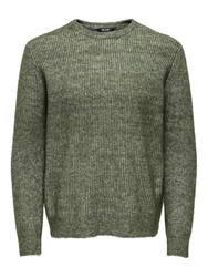 Only & Sons Pullover ONSTEGAN schilf/offwhite
