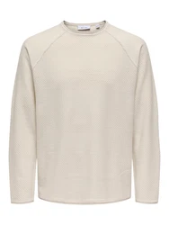 ONLY & SONS Pullover hellbeige