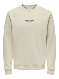 Sweatshirt 'ONSCurated' greige / schwarz