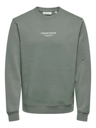 Sweatshirt 'ONSCurated' rauchgrau / wei