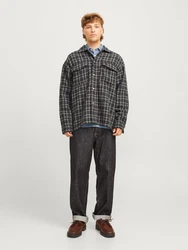 JACK & JONES JORVesterbro Hemd/Jacke hellgelb / graumeliert / schwarz / schwarzmeliert