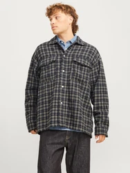 JACK & JONES JORVesterbro Hemd/Jacke hellgelb / graumeliert / schwarz / schwarzmeliert