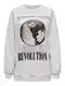 ONLY Sweater majica 'ONLDAZE'  svijetlosiva / crna