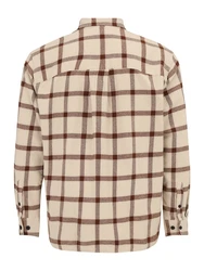Jack & Jones Plus Hemd JORFREDERIKSBERG beige/braun